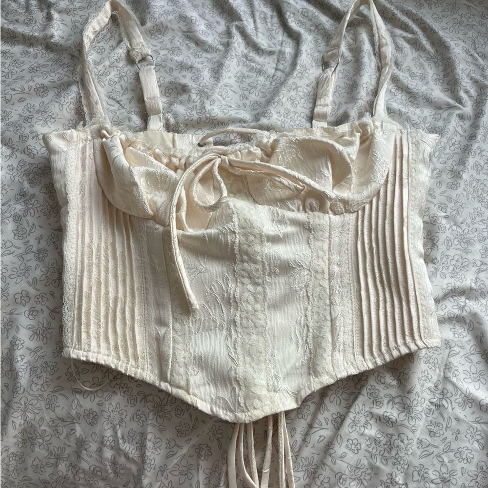 Elegant Cream Corset Top